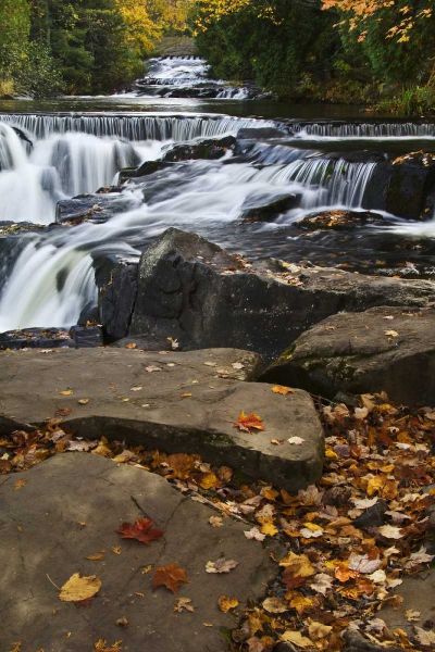 Michigan Bond Falls and fall foliage